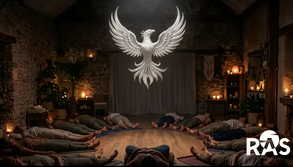Transformatieve ademhalingssessie in de yogaruimte van RAS PTC